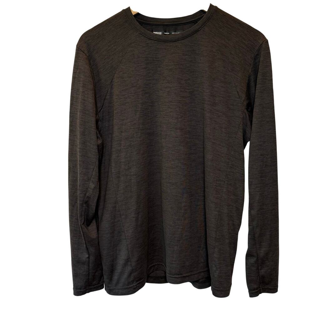 REI Grey Long Sleeve M Mens Lightweight Base Layer Crew Neck Heather Tagless